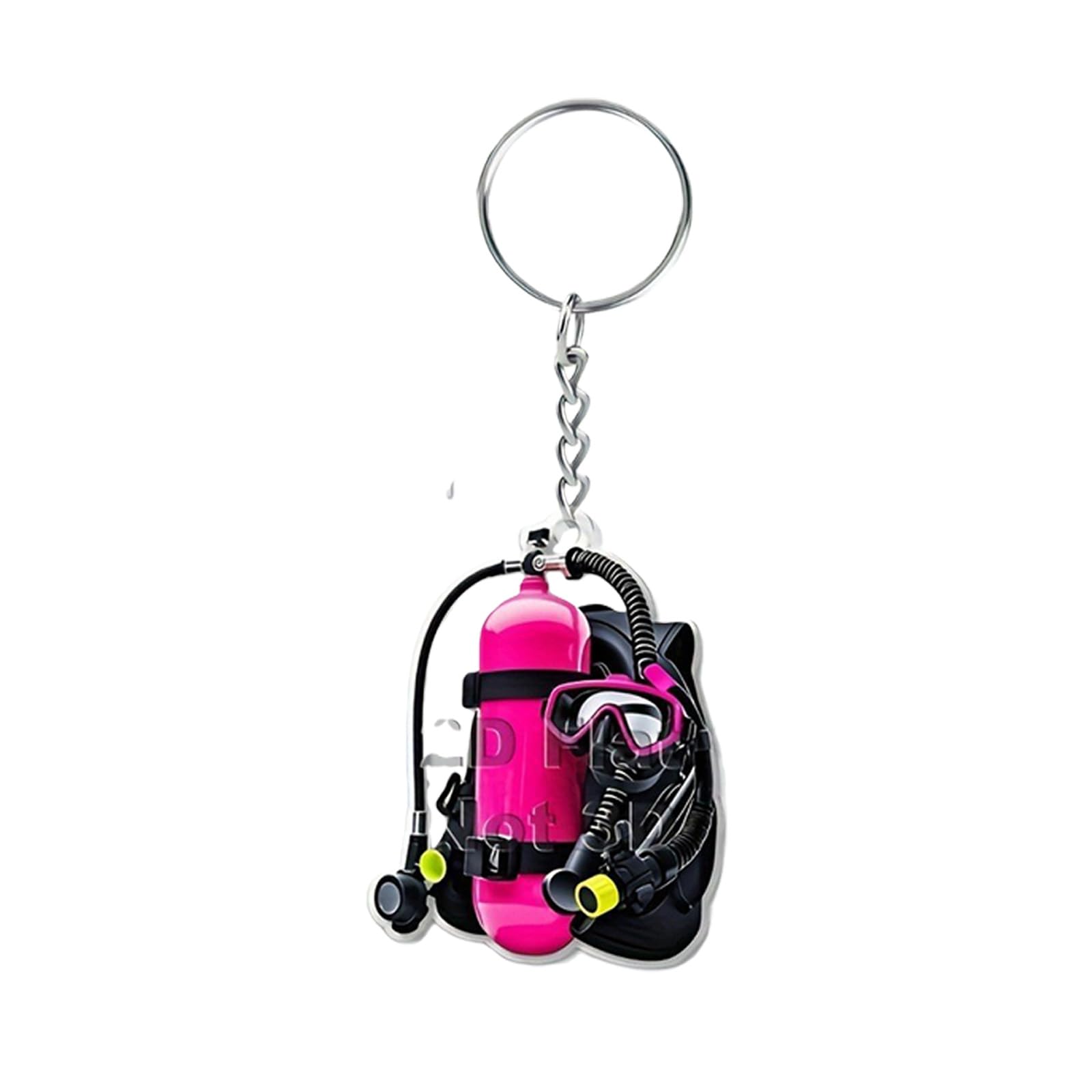ZBIianxer Acrylic Keychain with Diving Theme for Vehicle Decoration and Home Ornament Ideal Festive Present for Christmas Diving Keychain