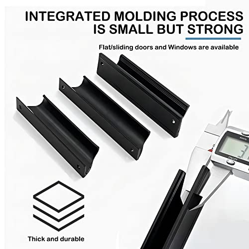 Skyzone Two Piece Sliding Door Handles, Black Cabinet Handles 90mm - Image 4