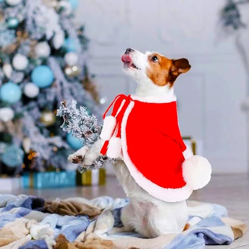 Haustier umhänge,Hund weihnachtskostüm umhang,weihnachtskostüm,Katzen weihnachtskostüm,Perfect for Weekend Parties,Halloween,Christmas, Birthdays,Dress Up Christmas Party(Size: S, 2-3kg)