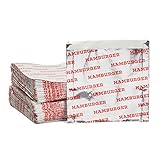 Stockroom Plus Hamburger Wrappers - Grease-Proof Wrapping Paper & Burger Holder Paper - Fast Food Burger Wrappers & Sandwich Supply - Bulk Hamburger Packs - 6.4 x 6.4 in, Pack of 200