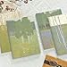 4PC- Overture Horizontal Line Rubber Cover Wear-Resistant Oil Painting Creative Stationery -A5 Grass