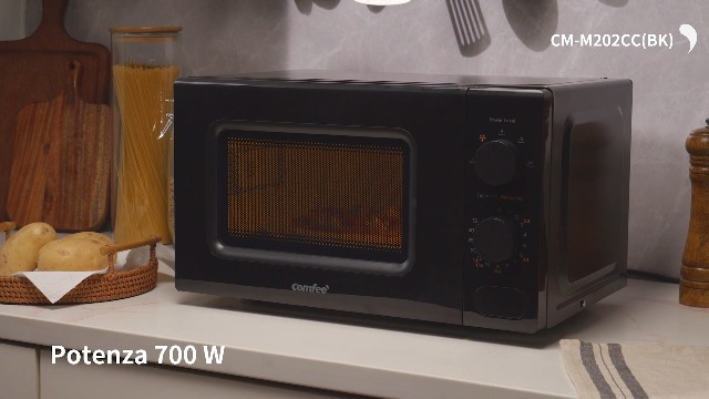 Forno A Microonde Comfee' Digitale 20L - 700W, 6 Menù Preimpostati, Scongelamento, Nero - Foto 12