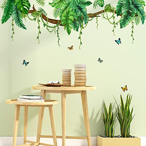 Vinilo Decorativo Hojas Tropicales 30x90cm miniatura 2