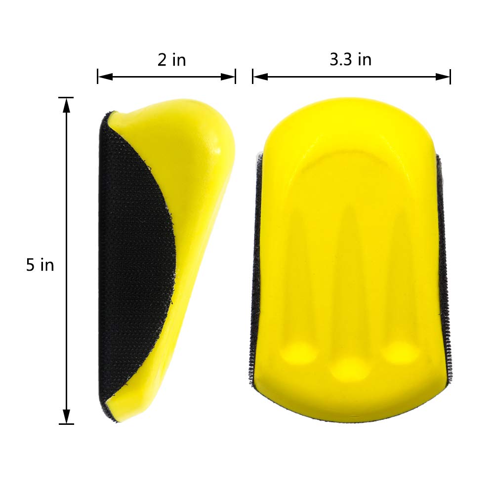 2 Packs 5 Inch Hook And Loop Hand Sanding Mouse Block