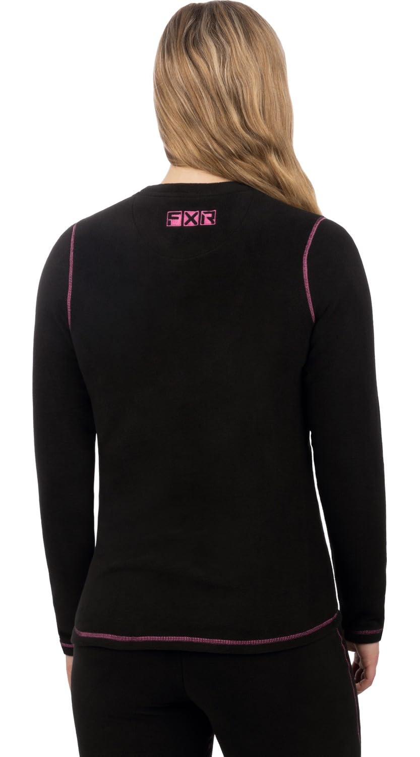 FXR Womens Pyro Thermal Long Sleeve Shirt Base Layer Moisture Wicking Warm Black - XXX-Large