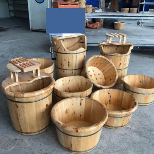 Spa para pies de madera natural para masaje y baño miniatura 4