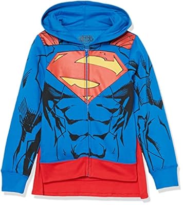 DC Comics Superman Cosplay Zip-up Hoodie with Cape-Dc-Boys 4-20 | Ya disponible en tu tienda friki favorita! En mundofriki.es!