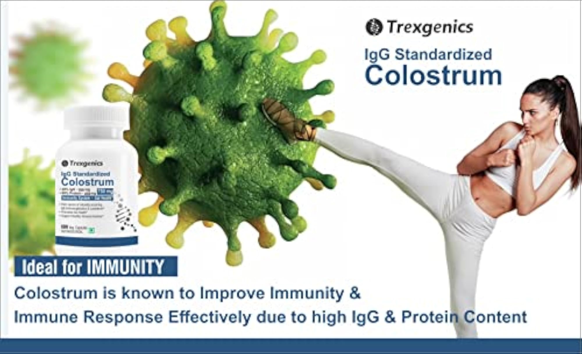 Trexgenics COLOSTRUM 750 mg, Immunity & Gut Health Support