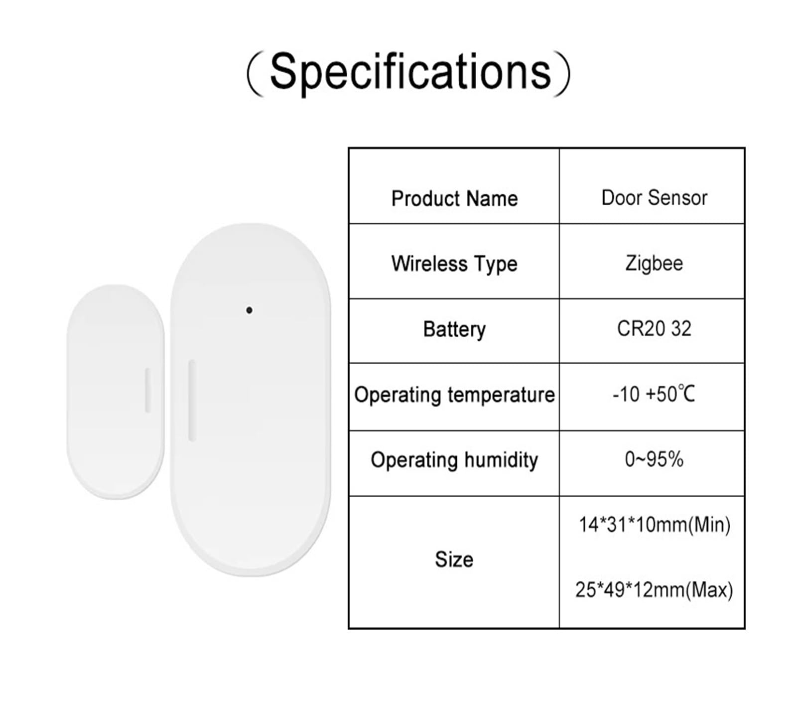 Alarmas De Puerta, Sensor de puerta Zigbee for hogar inteligente, alarma de seguridad for ventana, funciona con Mqtt Smart Things Hub Alice, monitoreo por aplicación Ewelink Para La Seguridad Del Hoga