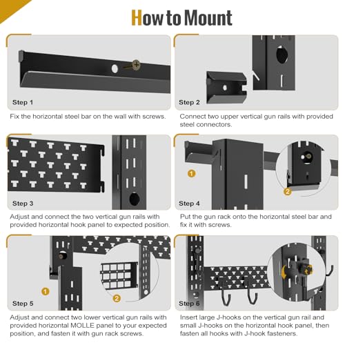 ONETIGRIS Gun Rack Wall Mount,Indoor Gun Rack For Ghana