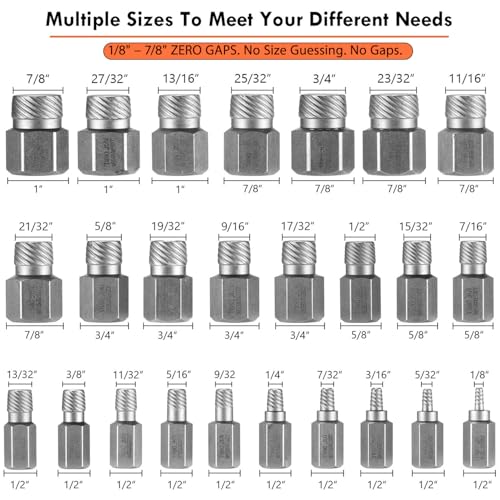 25-Piece Hex Head Multi-Spline Extractor Set