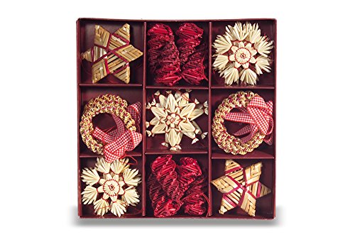 Heitmann Deco Strohstern Set 25-teilig – Weihnachtlicher...
