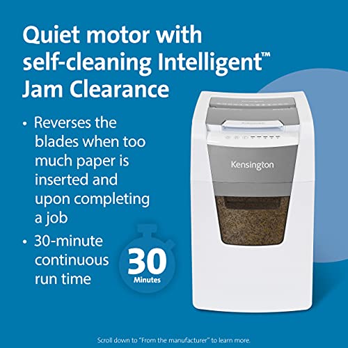 Kensington Shredder - New OfficeAssist 150-Sheet Auto-Feed Micro Cut Anti-Jam Paper and Credit Card Home Office Shredder with 11.6 gallons Pullout Wastebasket (K52050AM) の商品画像 3