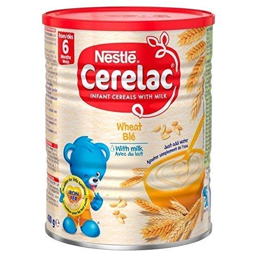 Nestle Cerelac, trigo con leche, latas de 14.11-onzas (paquete de 4)