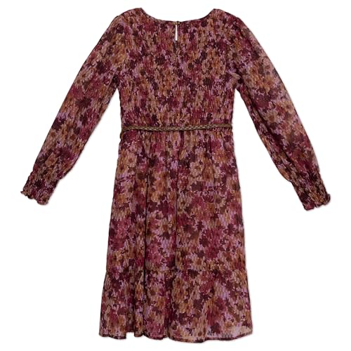 Speechless Girls' Sleeveless Printed Chiffon Smocked Bodice Dress3