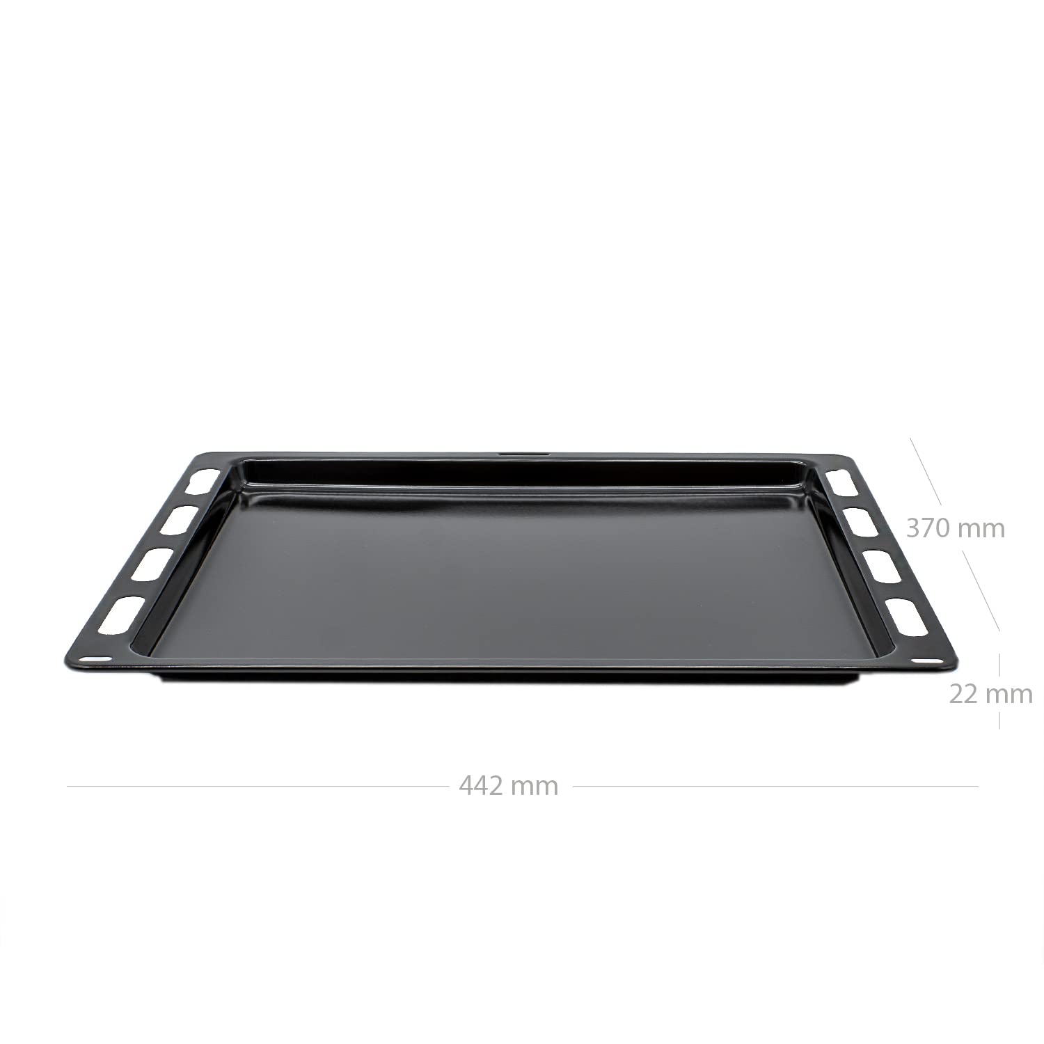 CABLEPELADO Bandeja para horno | Bandeja profunda esmaltada Horno | 370 mm profundo x 442 mm ancho | Compatible con Bosch HEZ431001 00748225, Siemens HZ431001, Junker JZ11BE11, Viva VVZ20H2
