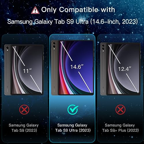 JETech Película de Vidro Temperado para Samsung Galaxy Tab S9 Ultra 14,6 Polegadas com Estrutura de,