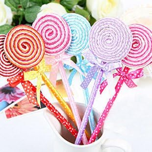 Amazon 甘くておいしそう かわいい カラフル ペロペロキャンディー型 ボールペン 6色 12本セット 景品も 油性ボールペン 文房具 オフィス用品