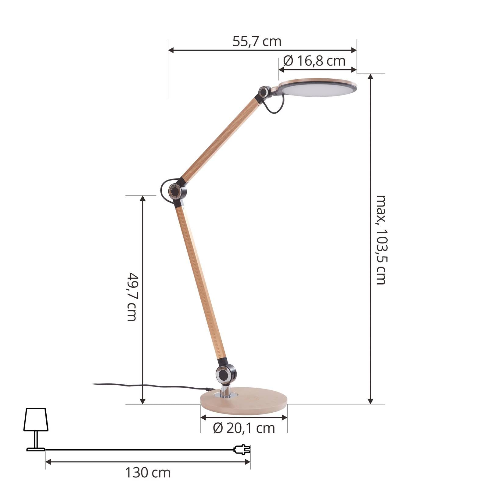 Lindby LED Tischlampe Nyxaris dimmbar (Modern) in Gold/Messing (1 flammig,) - Tischleuchte Schreibtischlampe Nachttischlampe Arbeitszimmerleuchte