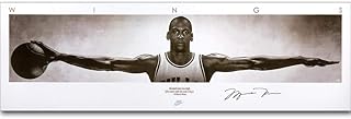 DHLHL Michael Jordan Wings Wall Art Pittura Pallacanestro Poster Stampe su Tela per la Decorazione Domestica della Stanza 50x150 cm Senza Cornice