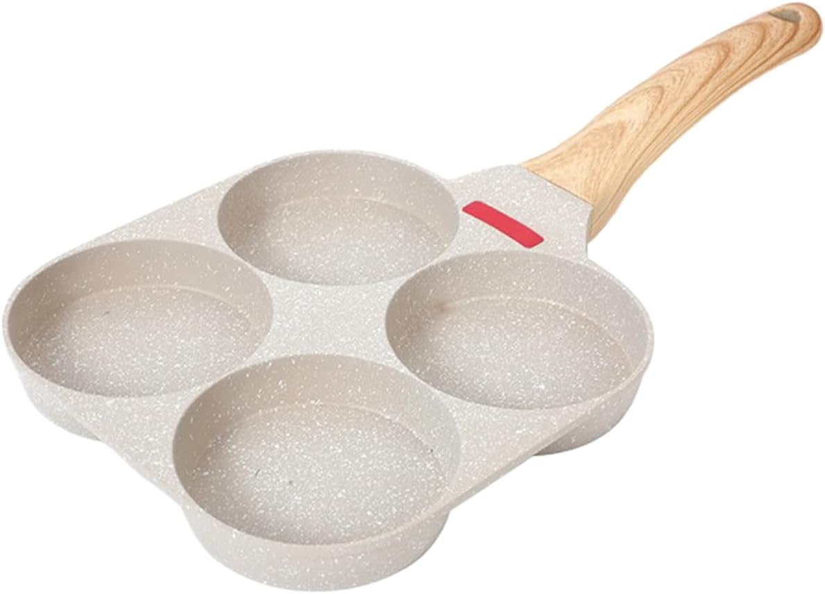 Non-stick 4-cup Omelette Pan for Frying Eggs Pancakes Burgers Easy Clean- for Home Restaurant Kitchens
