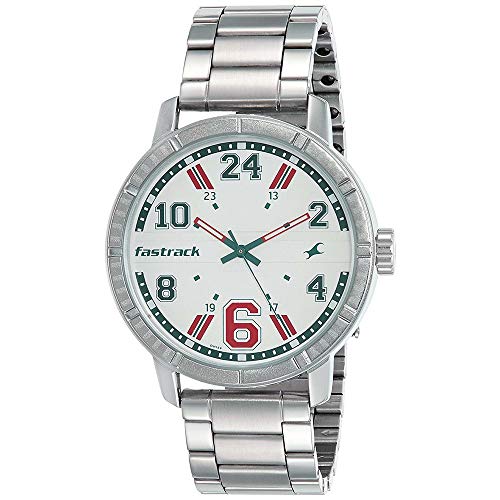 Fastrack Varsity Analog Silver Dial Men’s Watch-3178SM02 / 3178SM02/3178SM02