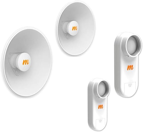 Mimosa C5x - Paquete de 2 radios de 4.9-6.4 GHz para PTP con 2 x N5-X20 20 dBi Dish 4.9-6.4GHz Antena Twist-on