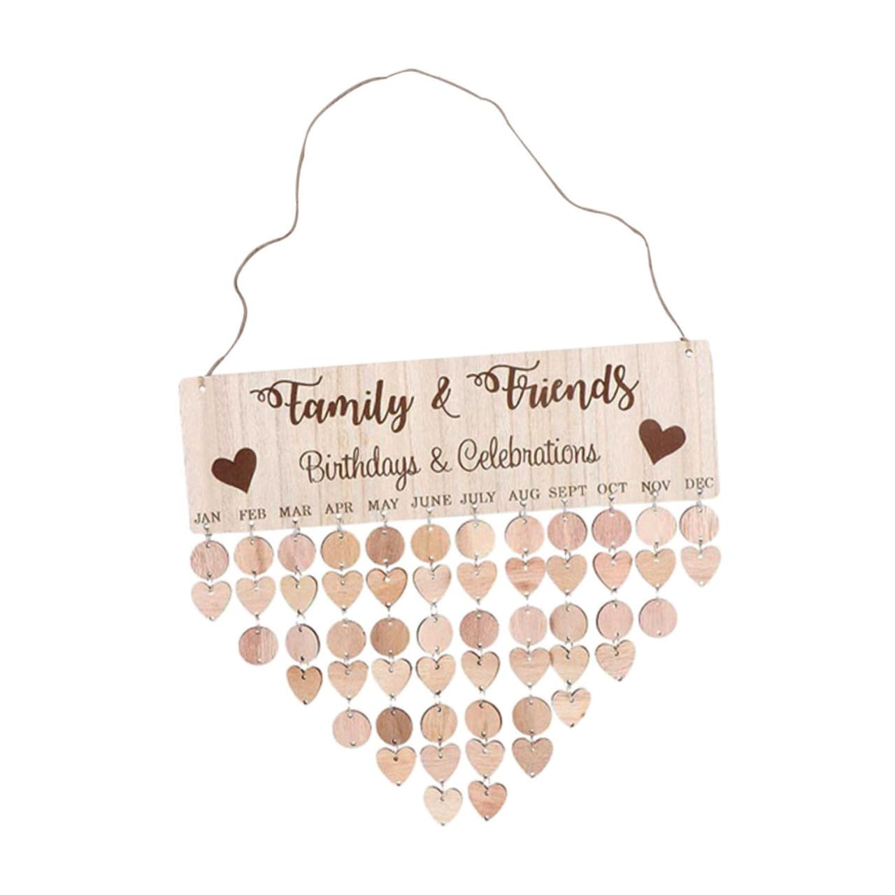 Didiseaon 2sets Calendario Per Compleanni Decorazione Murale Per Famiglia Facile Da Installare Design Semplice e Duraturo Per Mamme e Famiglie Numerose