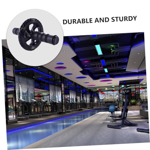 TOYANDONA PVC Ab Roller Wheel with Steel Tube Core Non-slip Handles and Striped Surface for Muscle Training and Full Body Workout Home Gym Equipment - Image 5
