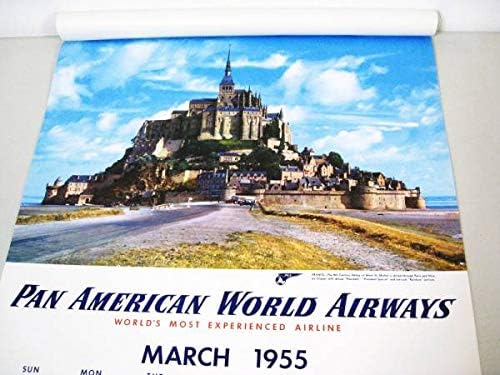 1955年パンナムPAN AM 米国パンアメリカン航空発行カレンダー PAN AM