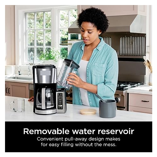 GLJTUO Programmierbare Kaffeemaschine Für 12 Tassen, Glaskaraffe, Edelstahl, Ce250 Kaffeemaschine Cafetera De Viaje – Bild 4