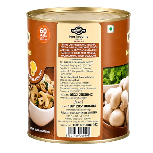Image of Birla Morton Mushrooms in Brine 800 Gm