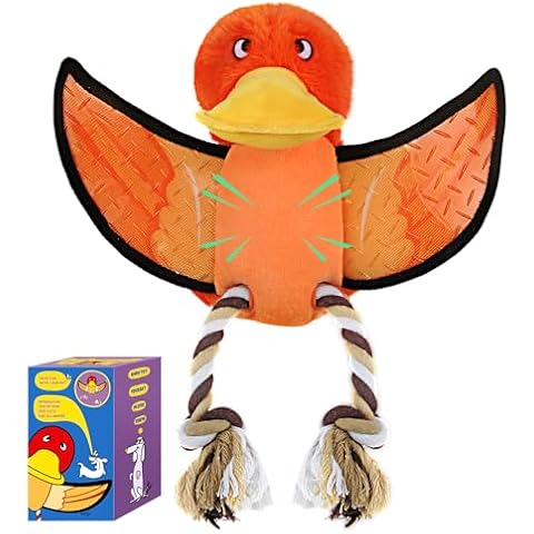 PetiFine Dog Toys, Squeaky Dog Toys for Aggressive Chewers, Stuffed Animals Dog Toys to Keep Them Busy, Interactive Tug of War Dog Toy for Small, Medium and Large Dogs Cover