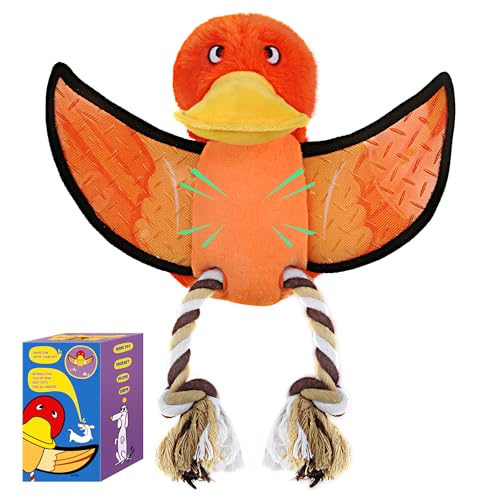PetiFine Dog Toys, Squeaky Dog Toys for Aggressive Chewers, Stuffed Animals Dog Toys to Keep Them Busy, Interactive Tug of War Dog Toy for Small, Medium and Large Dogs
