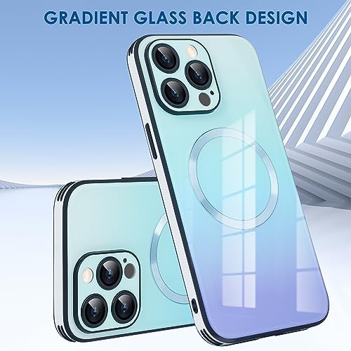 Coque iPhone 14 Pro magnétique bleue protégeant les objectifs photo - 5