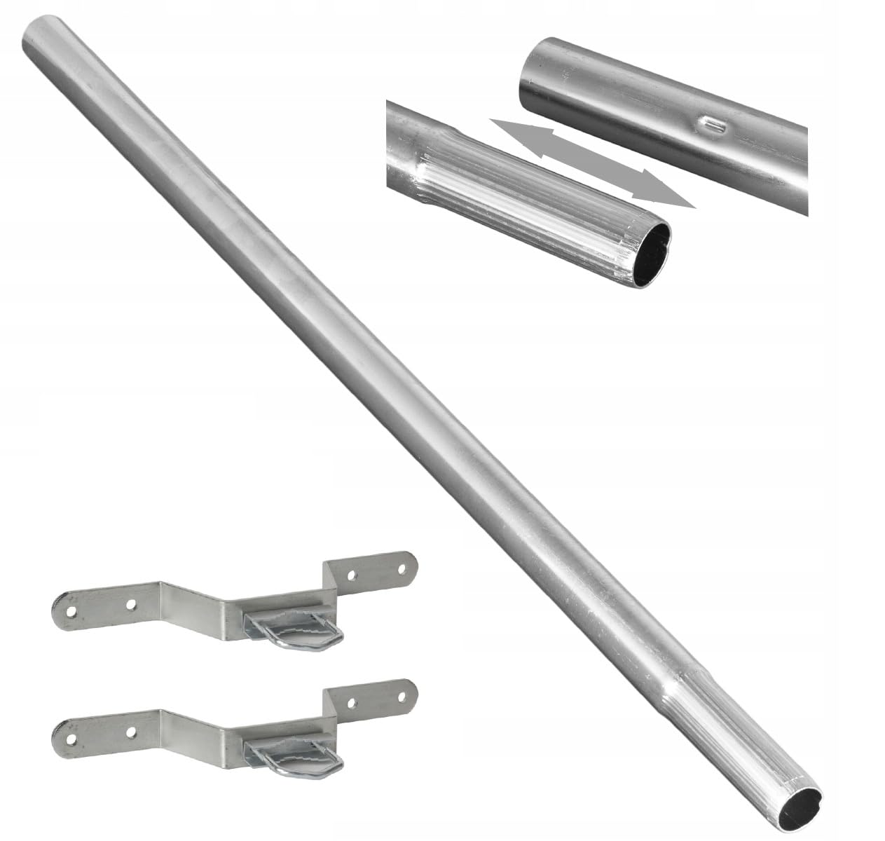 Support de balustrade 3 m 2 x 150 cm mât d'antenne mât satellite + support de mât K75