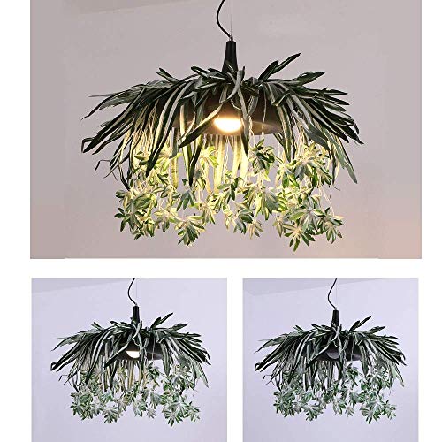 Lustre décoratif moderne E27 avec plantes artificielles pour bar et salon