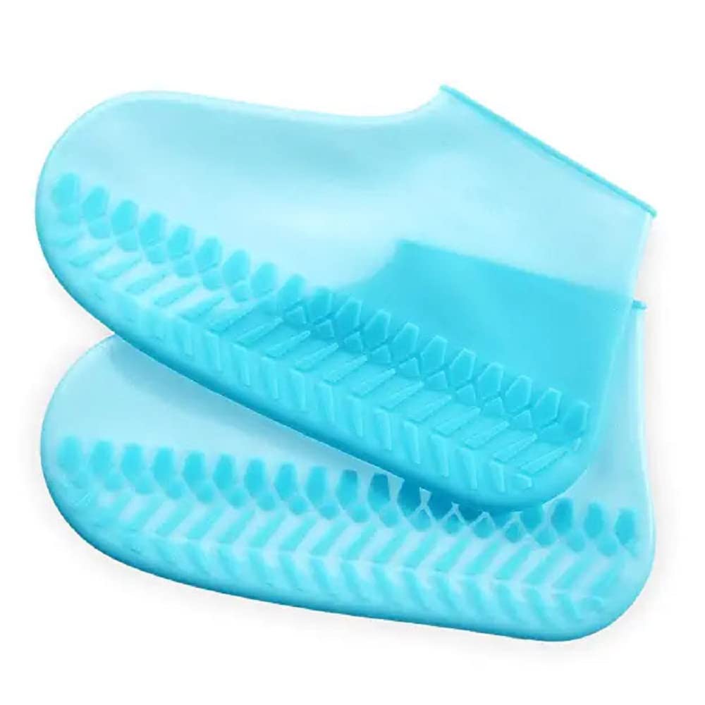 P M H Silicone Rain Boot Shoe Cover Waterproof Reusable Foldable Overshoes for Men Women Outdoor Sport with Excellent Elasticity, Multi Color, (1 Pairs Set)