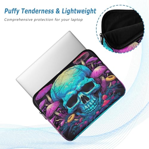 Funda para portátil 13-14 pulgadas Blue Skull Mushrooms miniatura 5