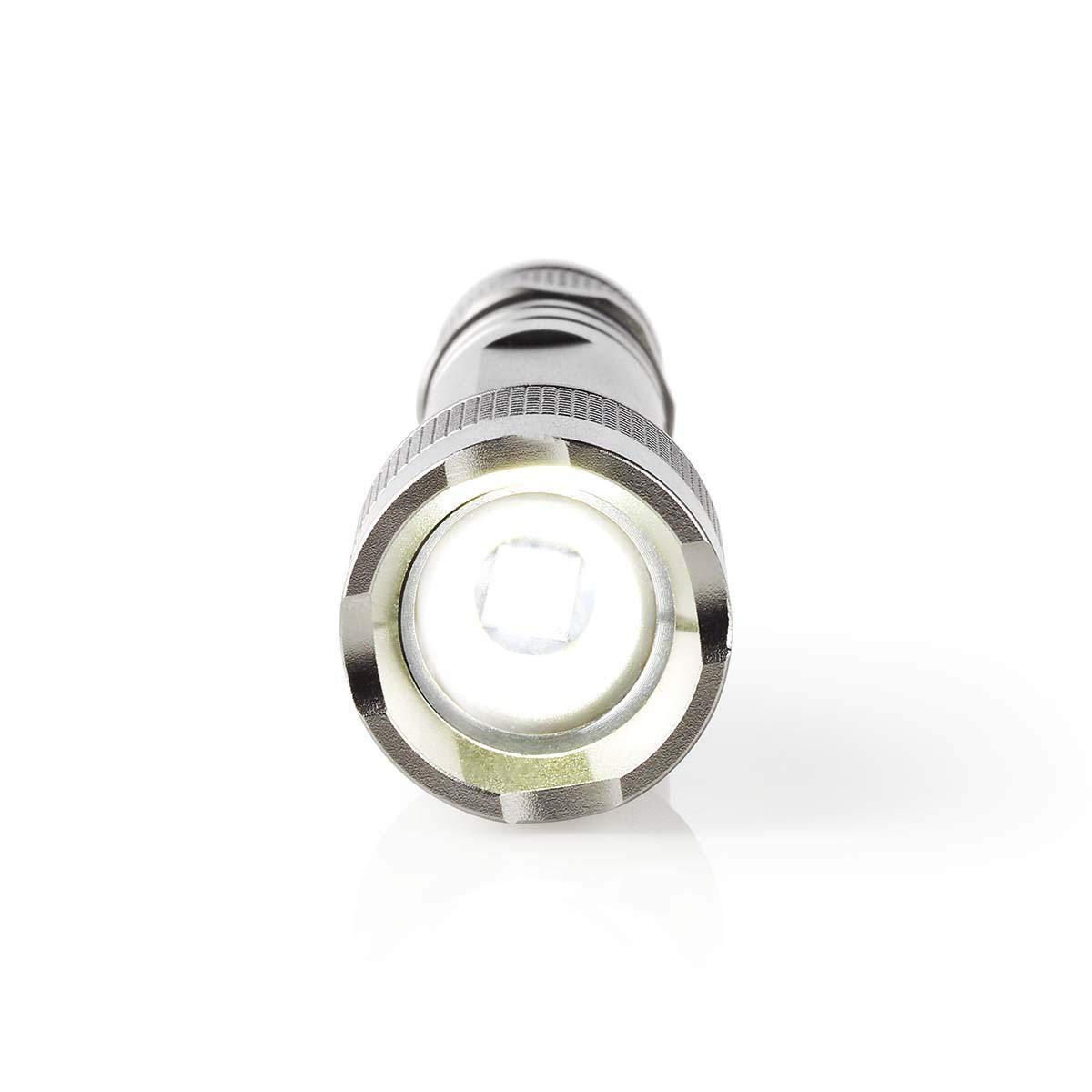Nedis LED Torch 3W, 150lm Bright LED Torch Waterproof IPX5, Grey