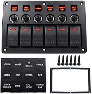 Panel przełączników Wodoodporny samochód Auto Boat Panel przełączników kołyskowych LED Wyłączniki automatyczne mar25 Auto Parts