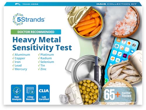 5Strands Heavy Metal Sensitivity Test for Adults & Kids 67 Items Tested At-Home Hair Test to Identify Aluminum Mercury Lead & Other Metal Sensitivities Results in 4 Days