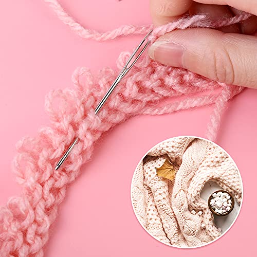 17 Pieces Yarn Needle Set,Tapestry Needle Bent Tip Tapestry Needles For Yarn Large Eye Blunt Needles For Hand Sewing Yarn Sewing Needles Set With Plastic Sewing Needle For Knitting Crochet #TOP5