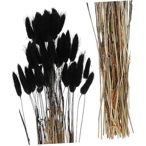 60 unidades de cola de conejo seca para decoración