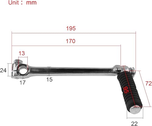 Miniatura 2 de FLYPIG Kick Start - Palanca de arranque con eje de arranque, pedal de palanca para SSR SDG 70cc 90cc 110cc 125cc 140cc 4 tiempos Pit Dirt Bike