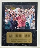 Jon Rahm 2023 Masters Champion 8x10 Photo Plaque with Engraved 4 Round Scorecard Nameplate