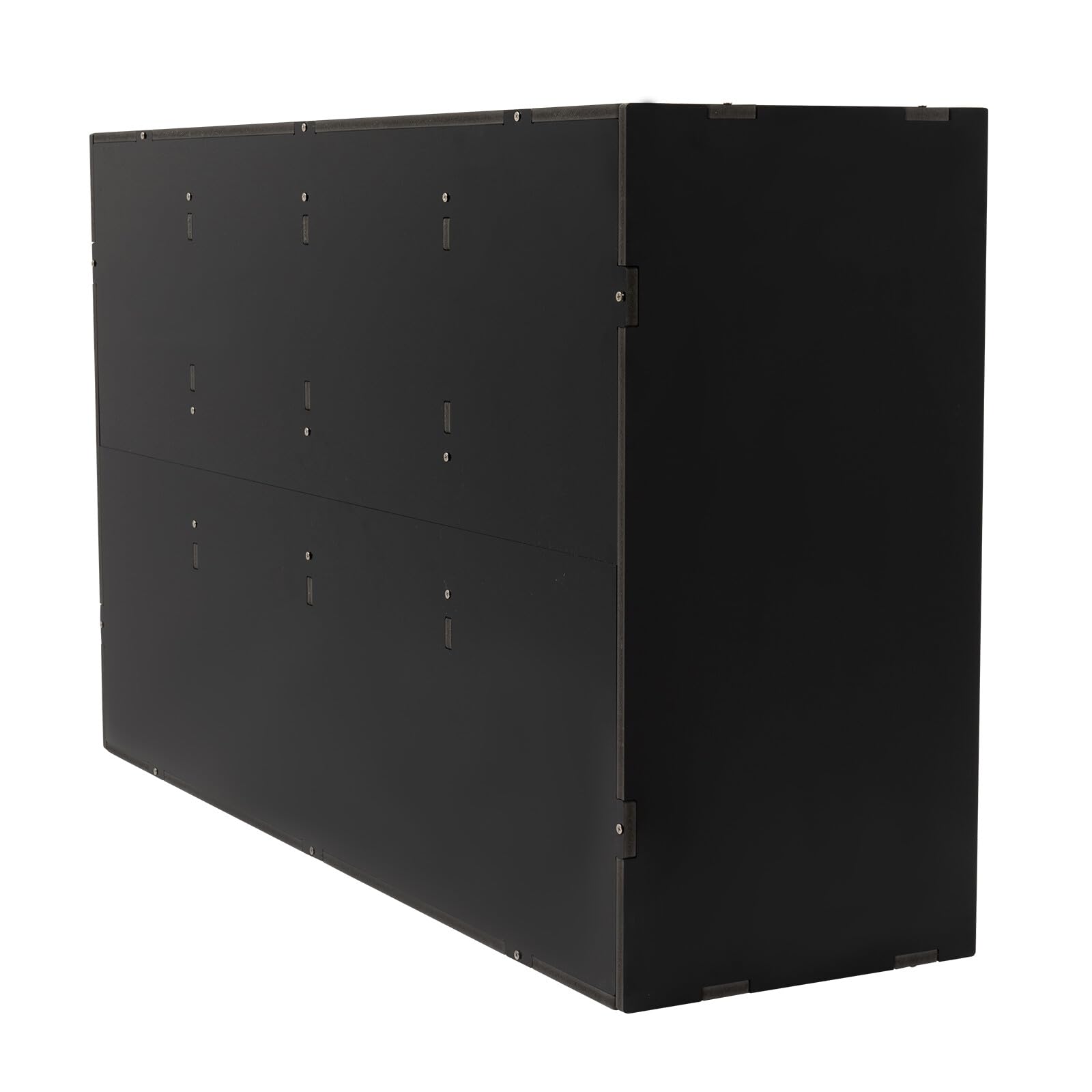 Organizer da scrivania a 36 scomparti, organizer per letteratura, portadocumenti, impilabile, con ripiani regolabili, organizer multiuso per ufficio e aula, 100 x 30 x 61 cm (nero)