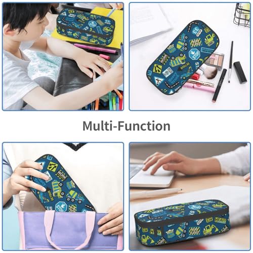 Image of Truck Pencil Case Aesthetic Large Capacity Pen Pouch | Storage Bag with Compartments for Travel School Office Organizer