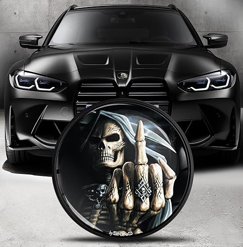 Biomar Labs Compatible with BMW Emblem 51148132375 Front/Hood/Trunk Tuning Badge Logo 82mm Skull EO 25