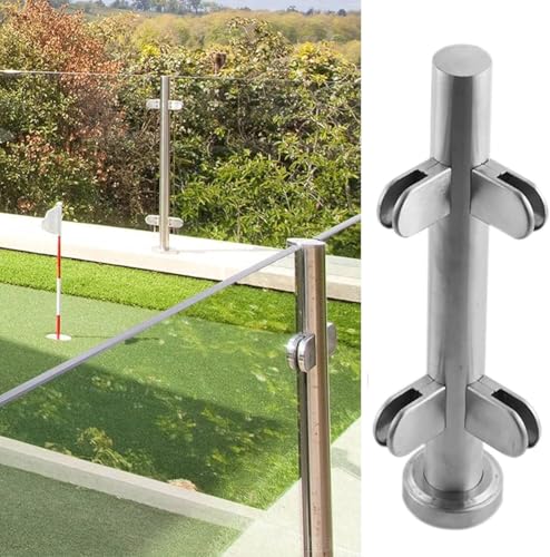 Pince à verre pour poteau éliminant les vibrations du garde-corps de terrasse d'angle